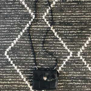 Leather Brighton heart crossbody purse